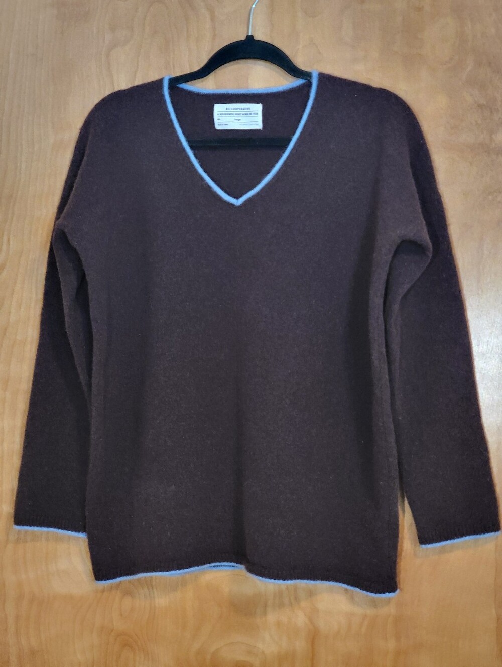 REI Cooperative Norseland V-Neck Lambswool Sweater Womens Large